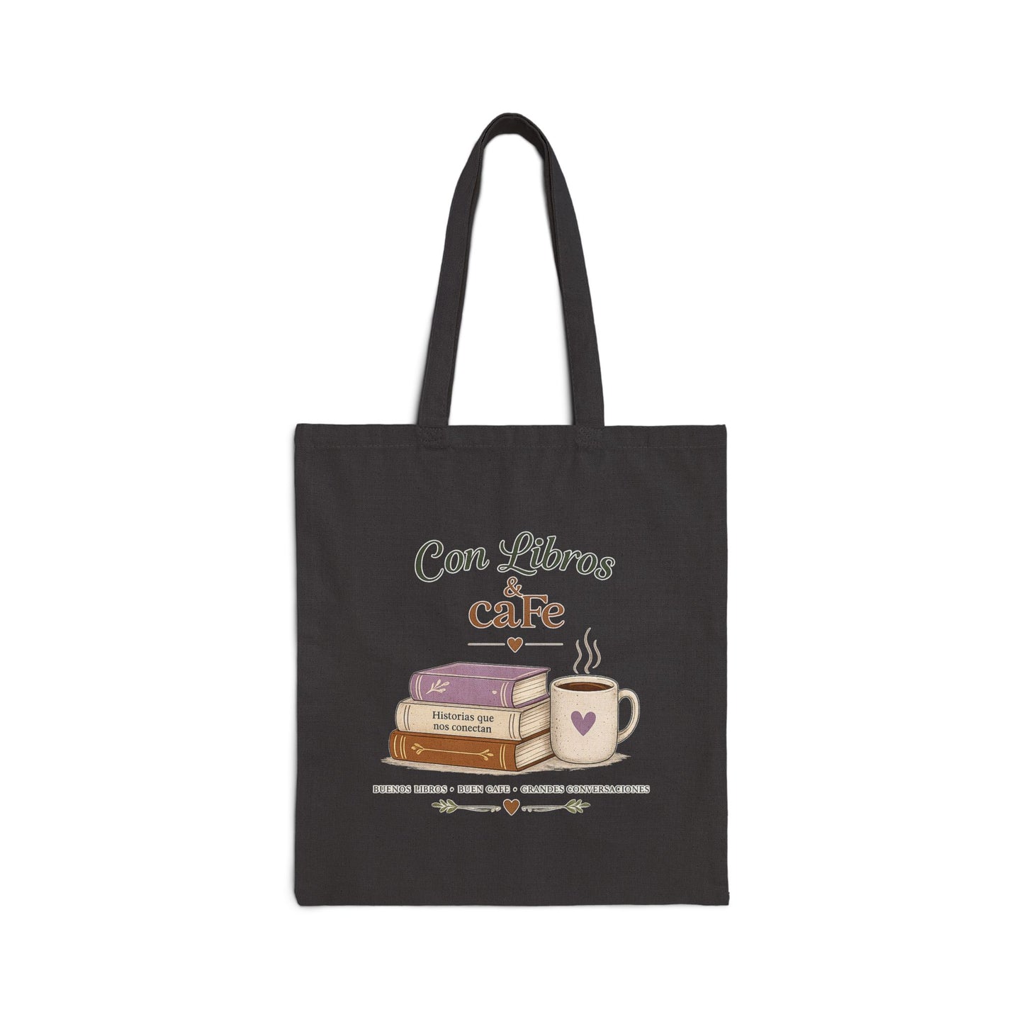 Tote Bag — "Con Libros & Café" Book Lover