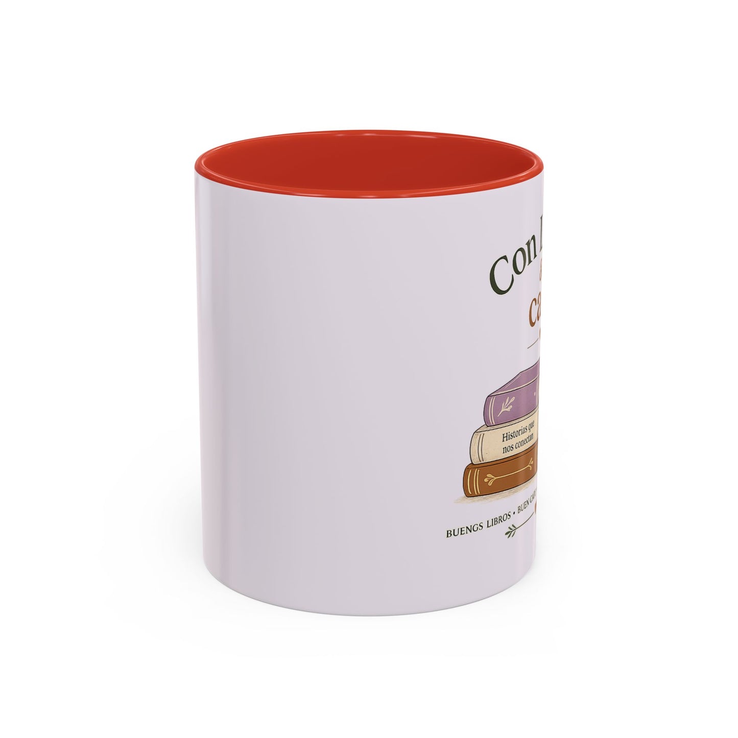 Con Libros & Café Accent Coffee Mug – Book Lover Coffee Cup (11/15oz)