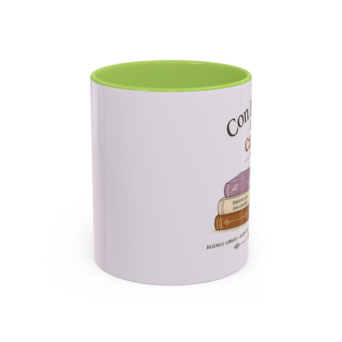 Con Libros & Café Accent Coffee Mug – Book Lover Coffee Cup (11/15oz)