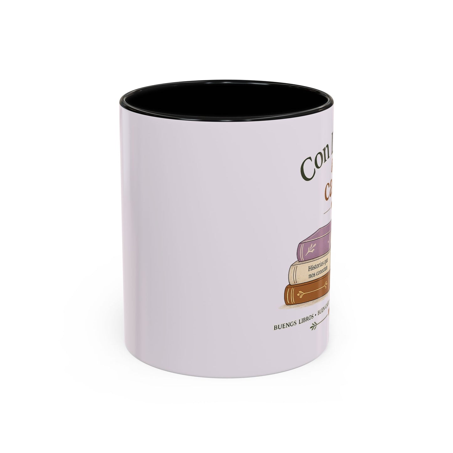 Con Libros & Café Accent Coffee Mug – Book Lover Coffee Cup (11/15oz)