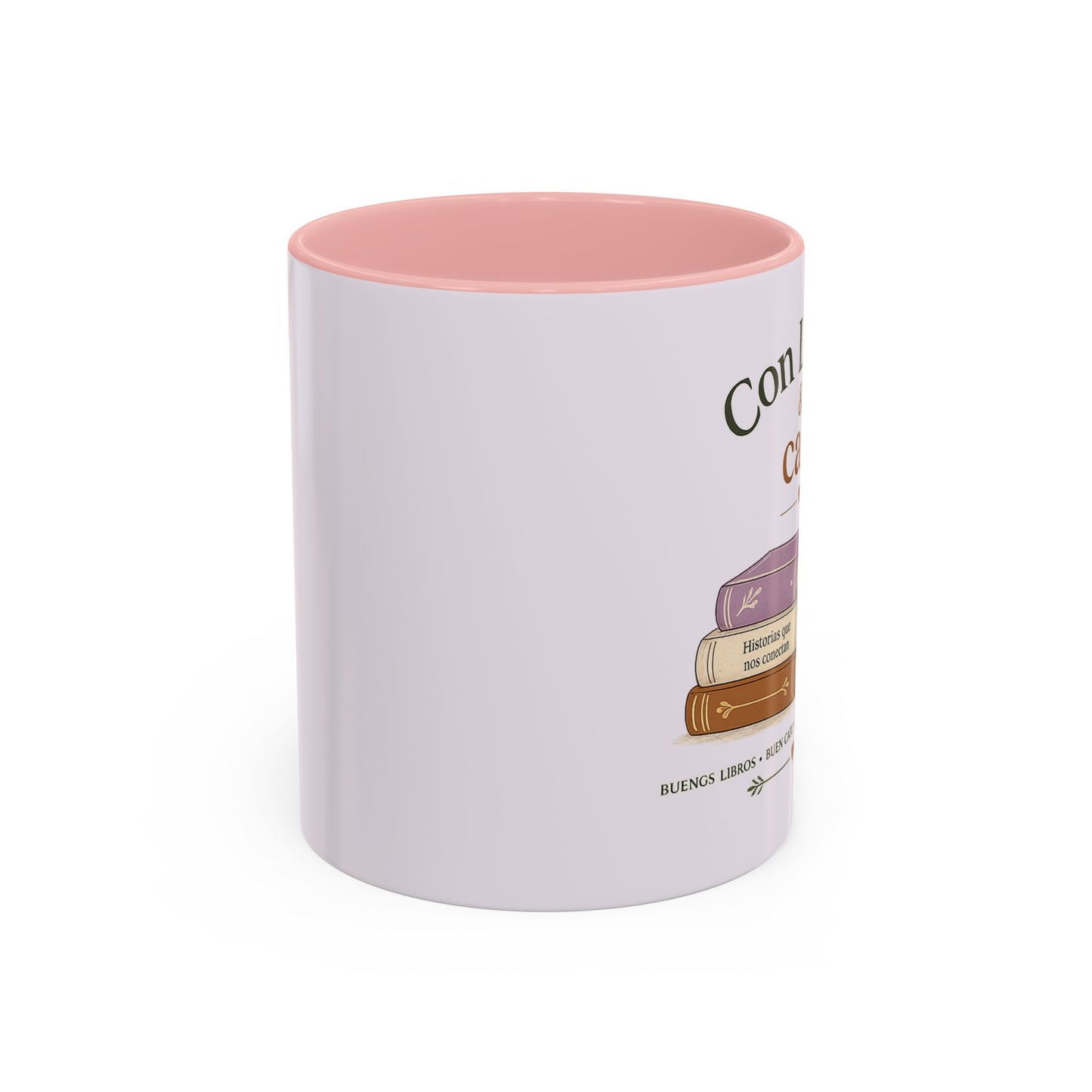 Con Libros & Café Accent Coffee Mug – Book Lover Coffee Cup (11/15oz)