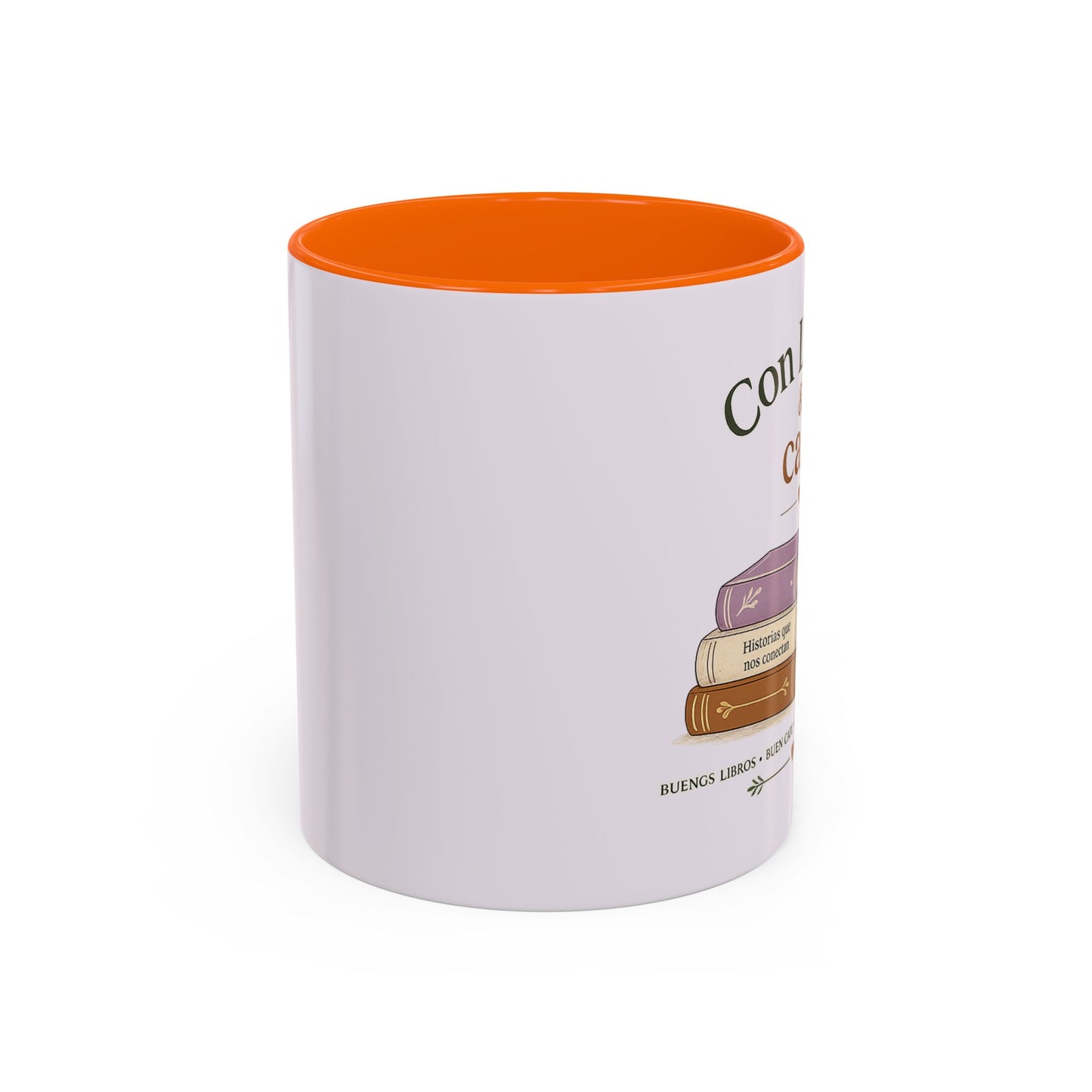 Con Libros & Café Accent Coffee Mug – Book Lover Coffee Cup (11/15oz)