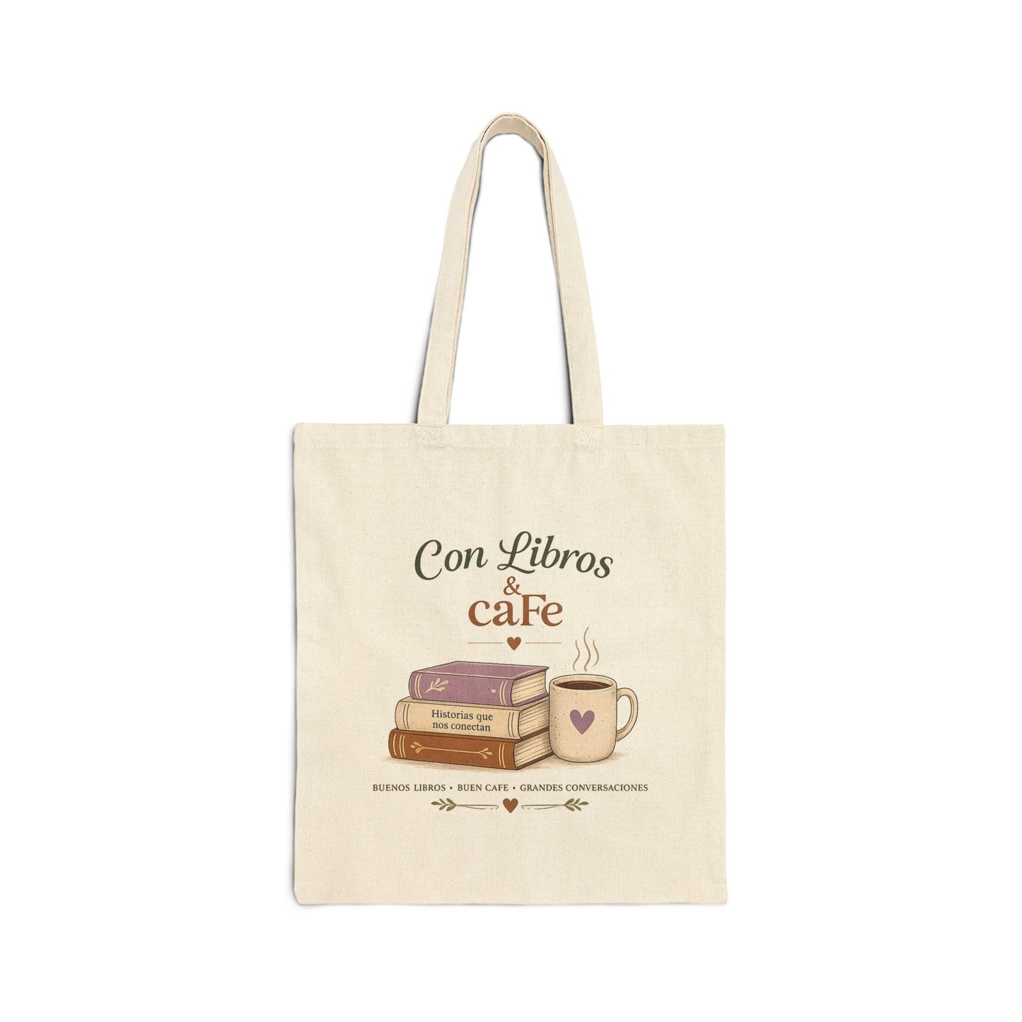 Tote Bag — "Con Libros & Café" Book Lover