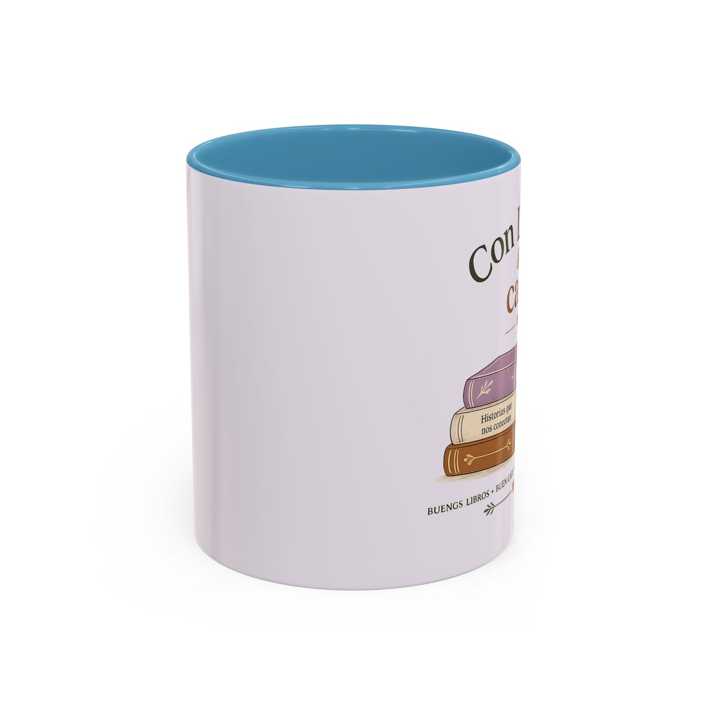 Con Libros & Café Accent Coffee Mug – Book Lover Coffee Cup (11/15oz)