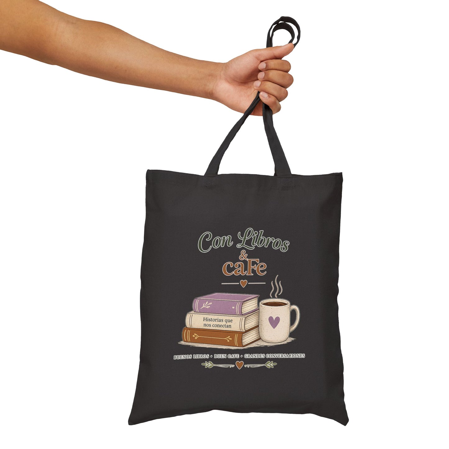 Tote Bag — "Con Libros & Café" Book Lover